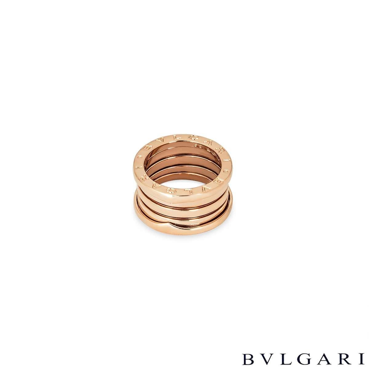 Women's Bvlgari Rose Gold B.Zero1 Ring Size 52 348769