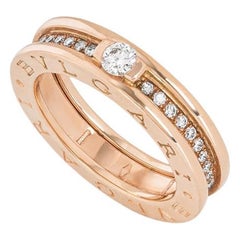 Bvlgari Rose Gold Diamond B.Zero1 Ring 0.30ct F/VVS2