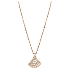 BVLGARI Rose Gold Diamond Diva's Dream Pendant