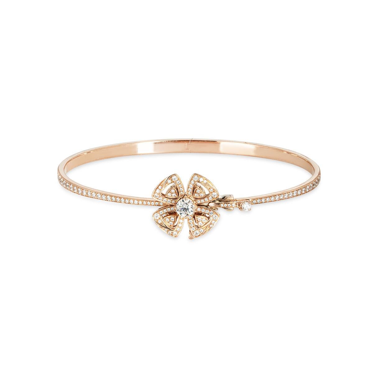 Bvlgari Rose Gold Diamond Fiorever Bracelet 356274 In Excellent Condition In Mayfair, London, London