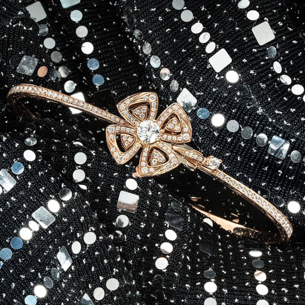 Bvlgari Rose Gold Diamond Fiorever Bracelet 356274 1