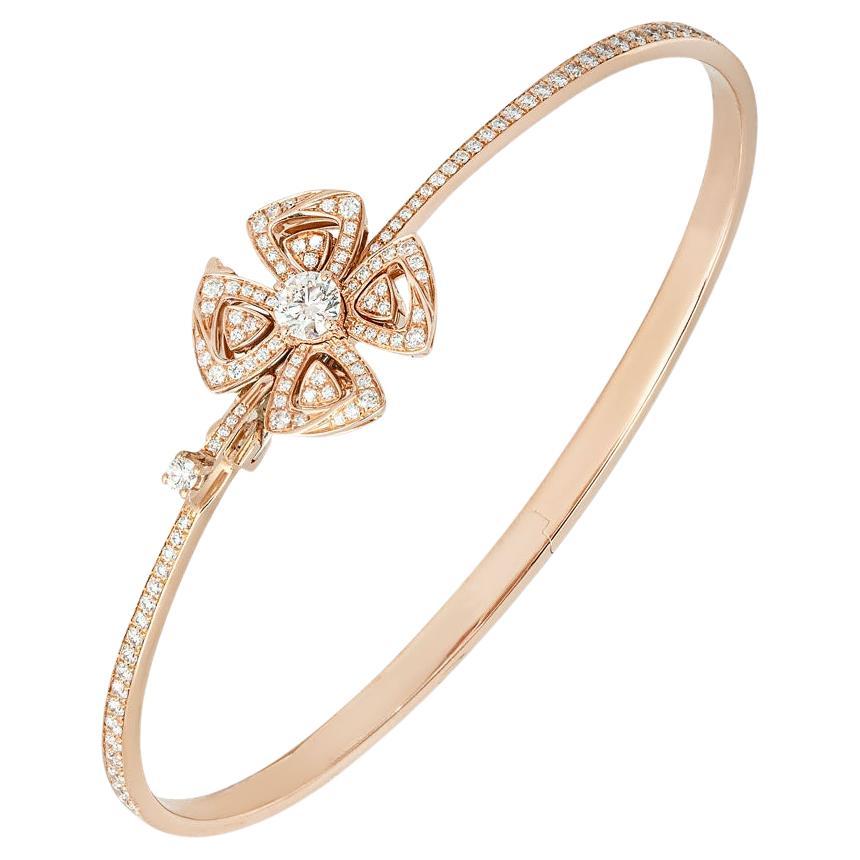 Bvlgari Rose Gold Diamond Fiorever Bracelet 356274 For Sale