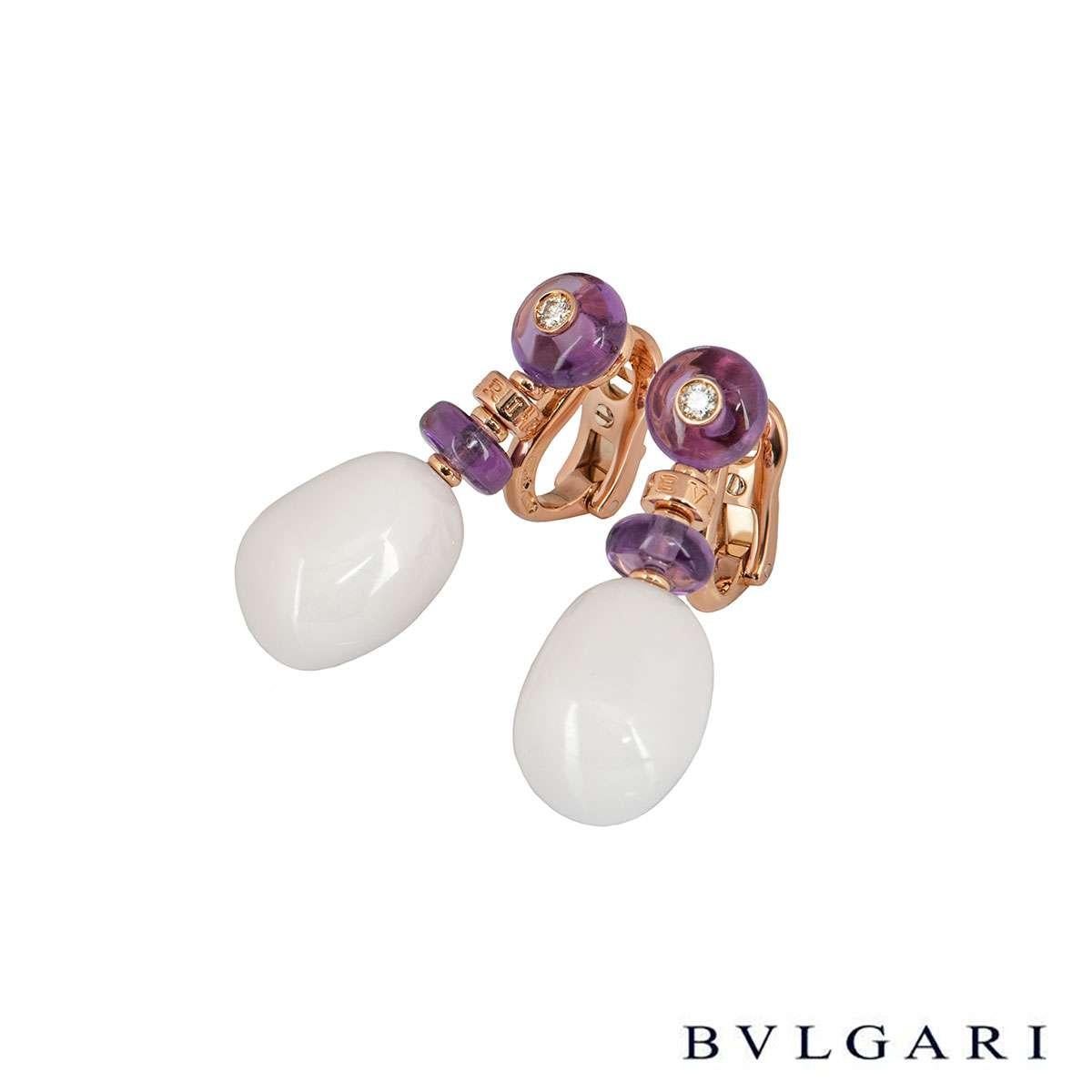 Women's Bulgari Diamond and Multi-Gem Mediterranean Eden Earrings
