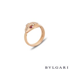 Bvlgari Rose Gold Diamond Serpenti Seduttori Ring