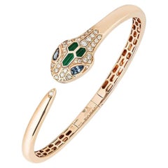 Bvlgari Rose Gold Diamond Serpenti Seduttori Size Medium Bracelet 356196