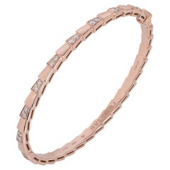 Bvlgari Rose Gold Diamond Serpenti Viper Bracelet 355043