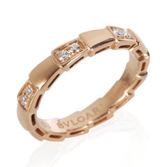 BVLGARI Rose Gold Diamond Serpenti Viper Ring