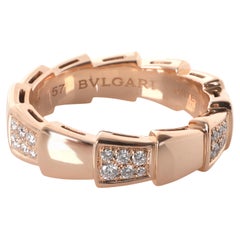 BVLGARI Bague vipère serpentine en or rose et diamants