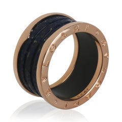 BVLGARI Rose Gold Lapis B.zero1 Ring