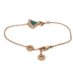 BVLGARI Rose Gold Malachite and Diamond Diva's Dream Bracelet