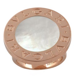 Bvlgari Rose Gold and Mother of Pearl Ring
