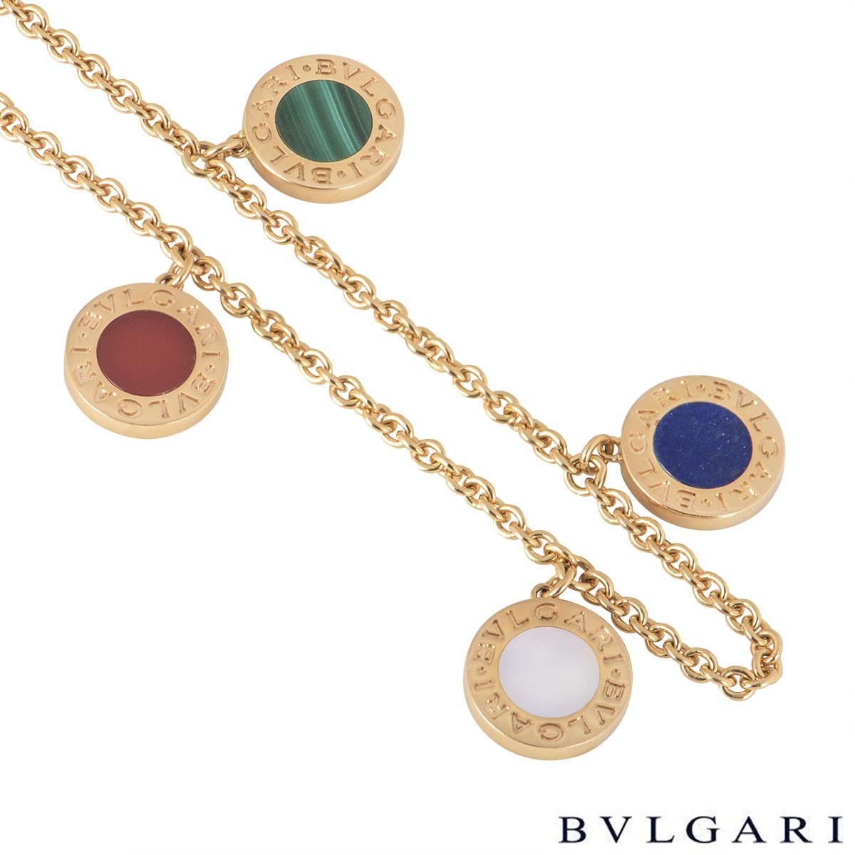 Bvlgari Rose Gold Multi-Gem Bvlgari Bvlgari Halskette CL857572 (Rohschliff) im Angebot