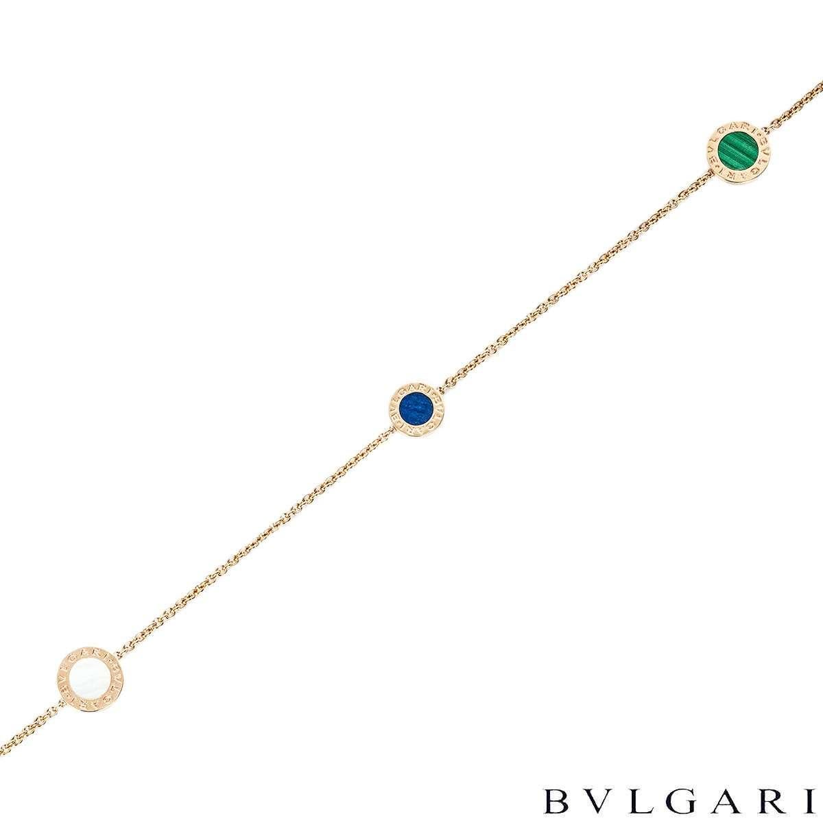 Bvlgari Rose Gold Multi-Gem Bvlgari Bvlgari Halskette CL857572 im Zustand „Hervorragend“ im Angebot in Mayfair, London, London