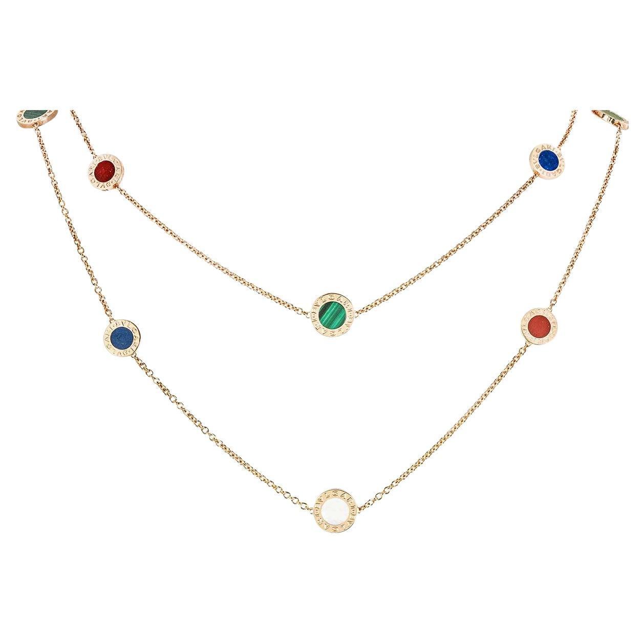 Bvlgari Rose Gold Multi-Gem Bvlgari Bvlgari Halskette CL857572 im Angebot