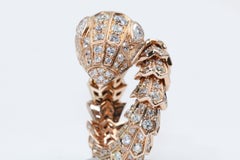 Bvlgari Rose Gold Serpenti 18 Carat Diamond Ring