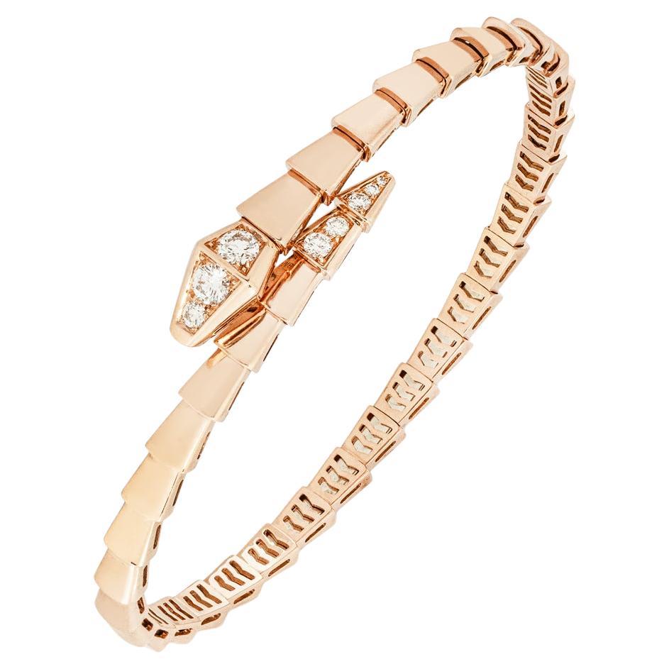 Bvlgari Bracciale Serpenti Viper Diamond in oro rosa Taglia Media 360709 in vendita
