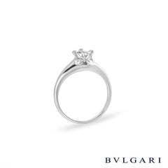 Bvlgari Round Brilliant Cut Diamond Ring in Platinum 0.35ct G/VVS2