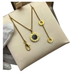 Bvlgari Round Disc Double-Sided Onyx 18K Gold Necklace