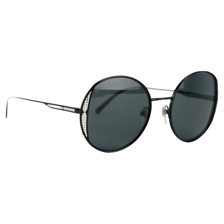 Bvlgari Round Frame Metal Sunglasses For Sale at 1stDibs