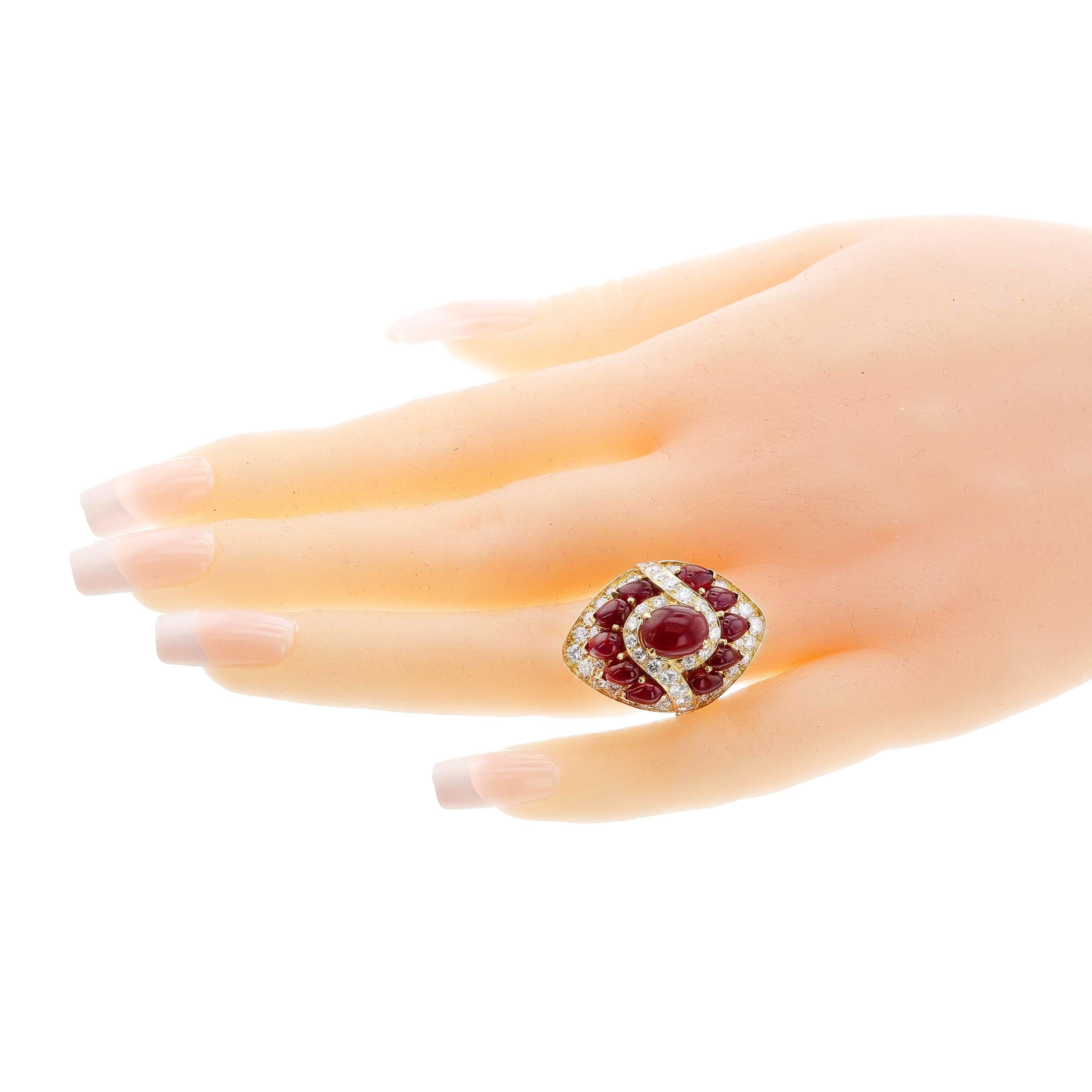 BVLGARI Cocktail-Ring mit Rubin und Diamant, 18 Karat im Angebot 2