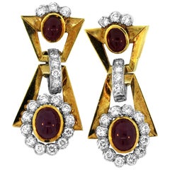 Bvlgari Ruby Diamond Yellow Gold Earrings
