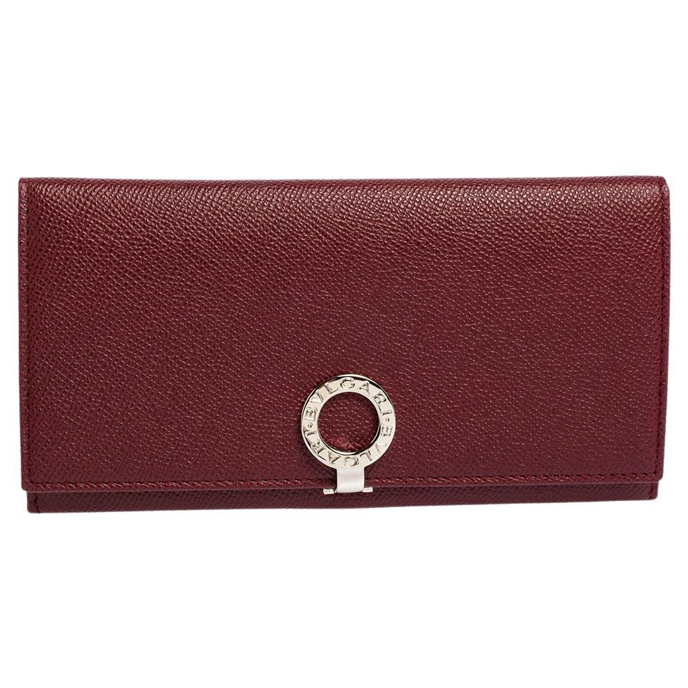 Bvlgari Ruby Wine Leather Bvlgari Bvlgari Continental Wallet