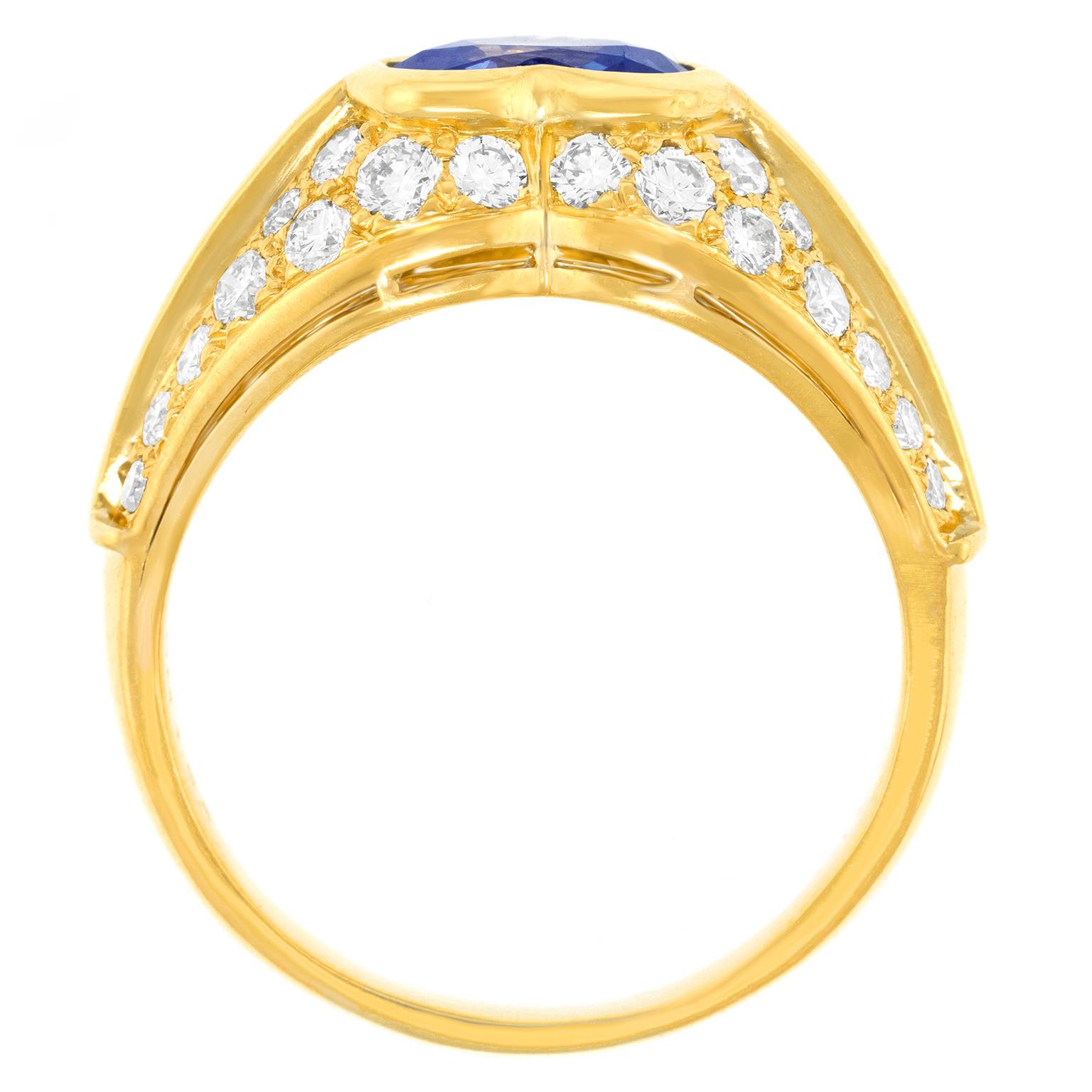 Bvlgari Sapphire and Diamond Ring For Sale 5