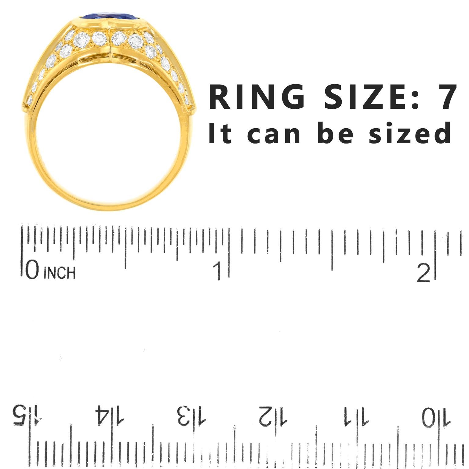 Bvlgari Sapphire and Diamond Ring For Sale 2