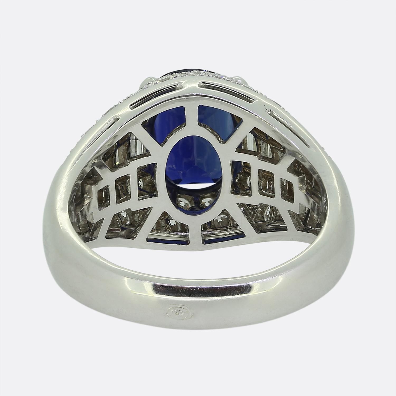 Bvlgari Sapphire and Diamond Trombino Ring In Good Condition In London, GB