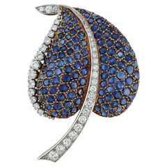 Bvlgari Sapphire & Diamond Brooch