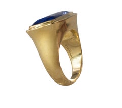 Bvlgari Saphir "USA" Ring mit Gravur