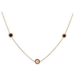 Bvlgari Sautoir Necklace 18k Rose Gold with Mother of Peal and Onyx