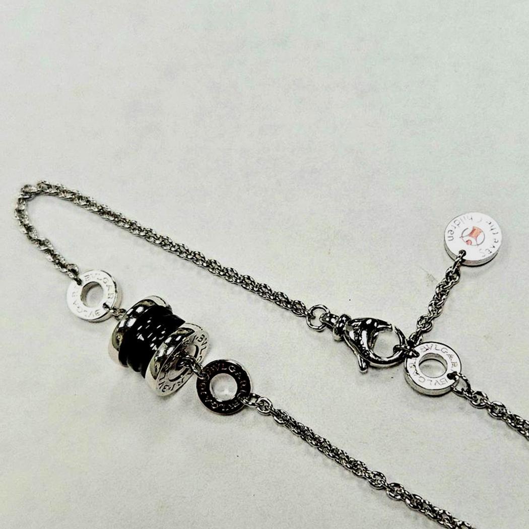 Bracciale in argento e ceramica nera 
