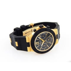 Bvlgari Scuba Diagono Chronograph 18 Karat Gold Case AC 38 G
