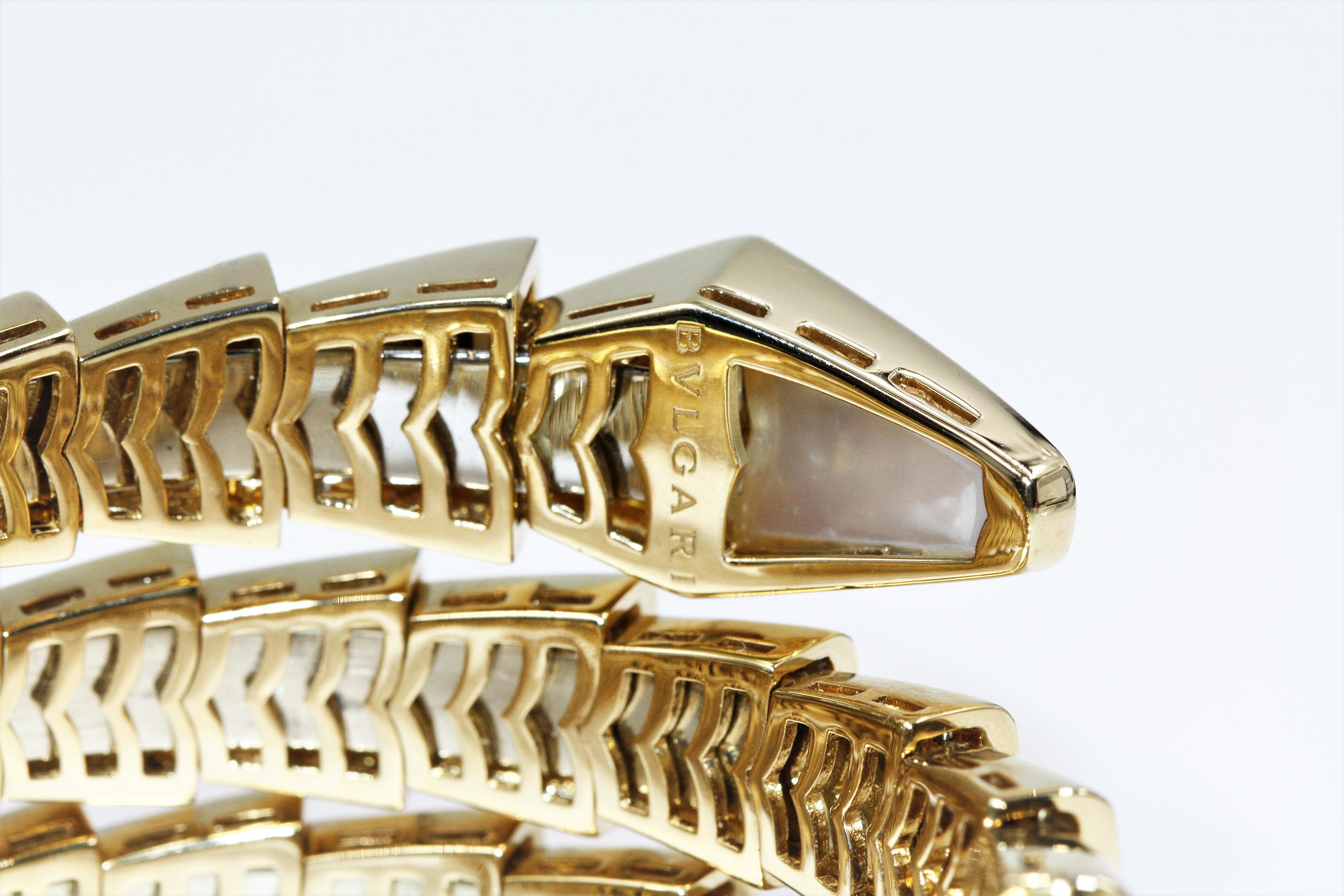 bulgari serpenti mother of pearl bracelet