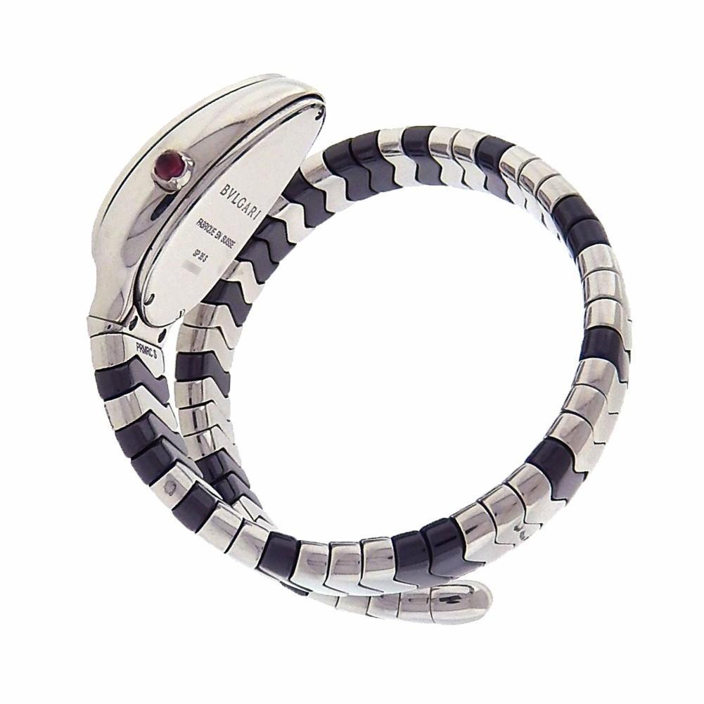 Bvlgari Serpenti 102129 SP35BSDBCSD1.1T, schwarzes Zifferblatt, zertifiziert und im Zustand „Hervorragend�“ in Miami, FL