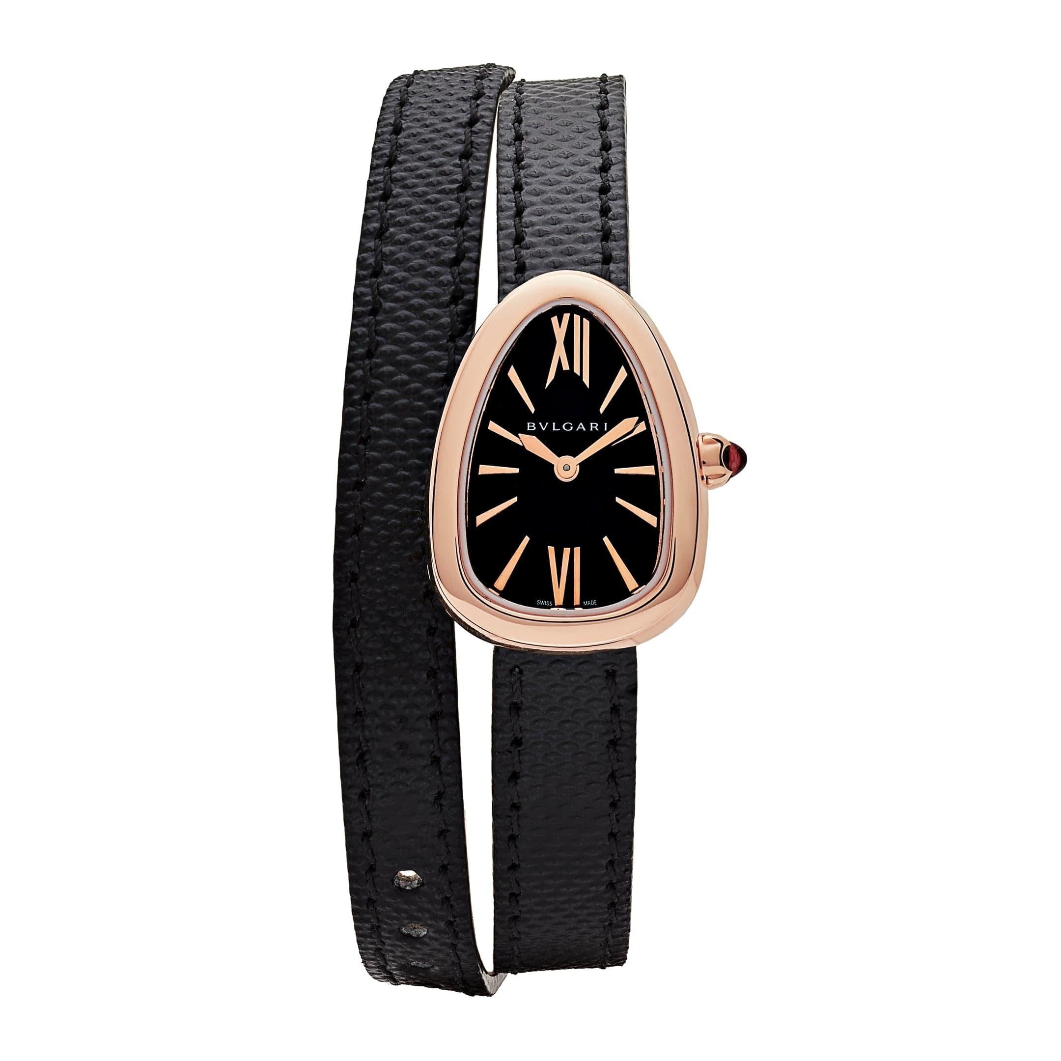 Bvlgari Serpenti 102728 Damen Roségold Schwarzes Zifferblatt (2021) im Zustand „Hervorragend“ im Angebot in New York, NY