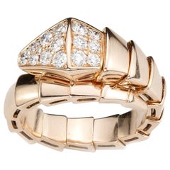 Bvlgari Serpenti 18 Karat Rotgold Ring mit Diamanten:: Italien