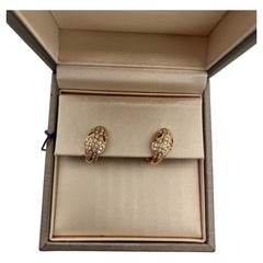 Bvlgari Serpenti 18K Rose Gold Diamond and Ruby Eye Hoop Earrings