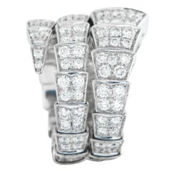 Bvlgari Serpenti 18K White Gold 2.77ct Diamond Ring BV29-060526
