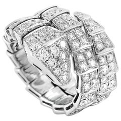 Bvlgari Serpenti 18K White Gold Diamond Ring