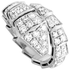 Bvlgari Serpenti 18k Weißgold Diamant Ring