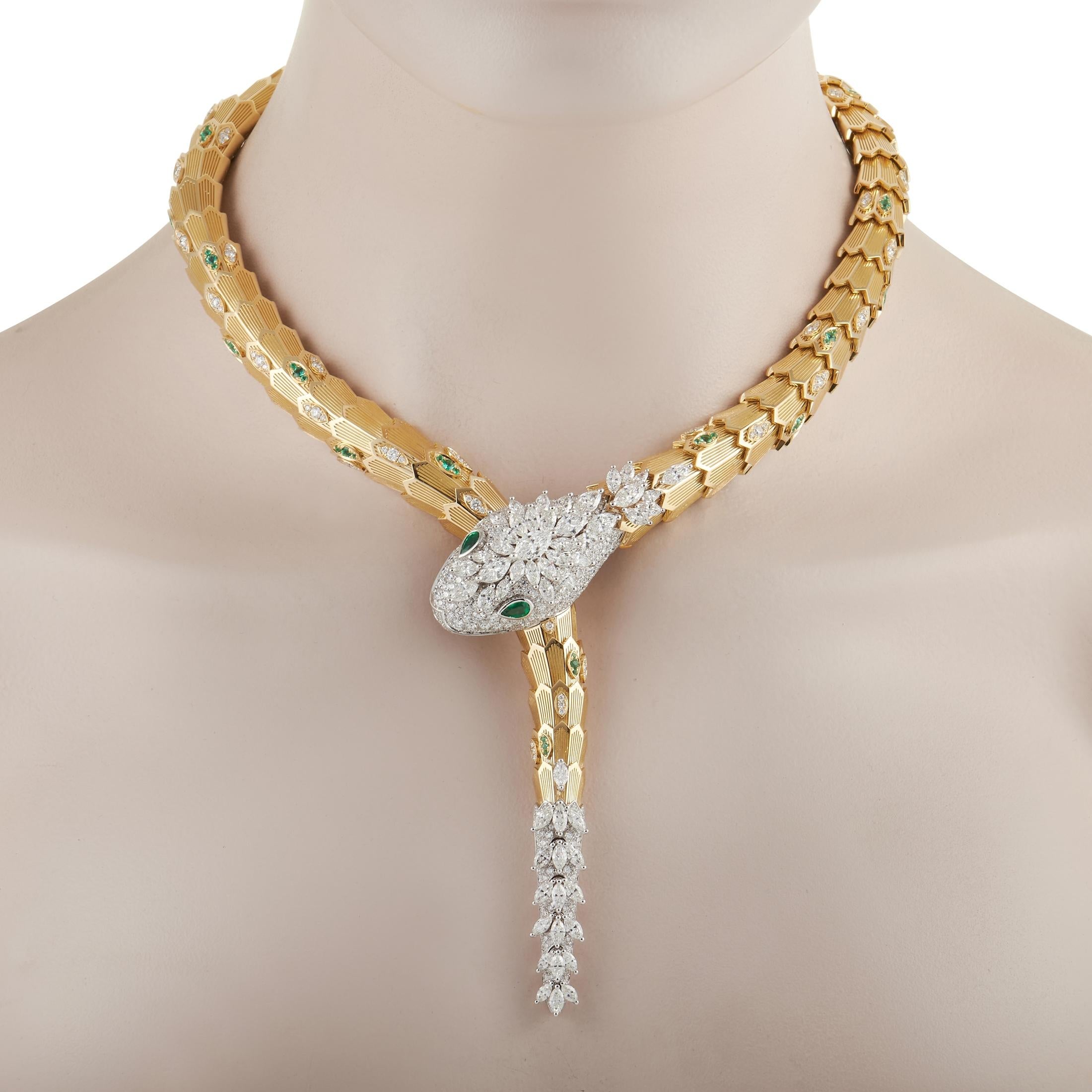 bulgari diamond ruby gold serpenti necklace