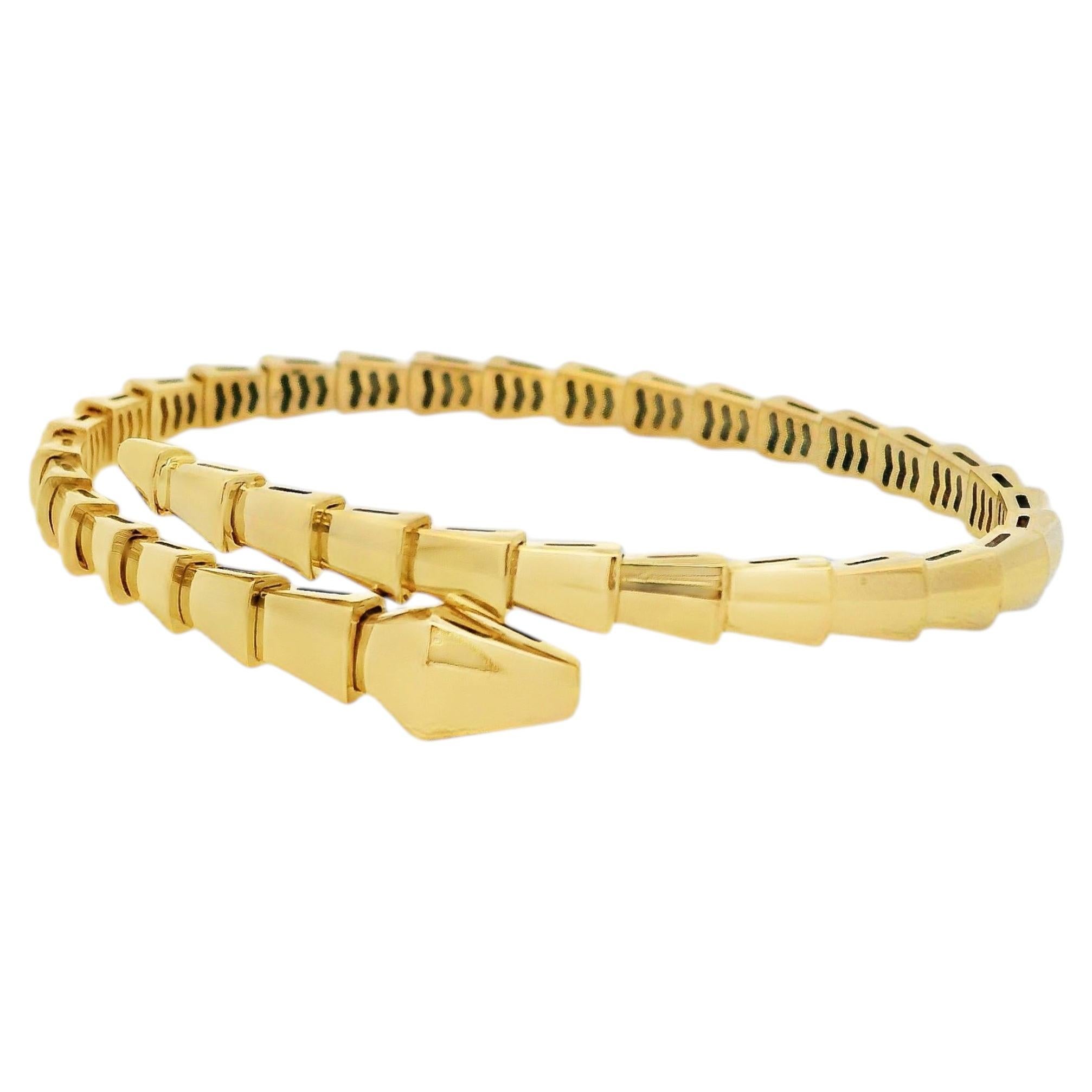 Bvlgari Serpenti 360F22 18K Yellow Gold '17' Bracelet Box & Papers-2024
