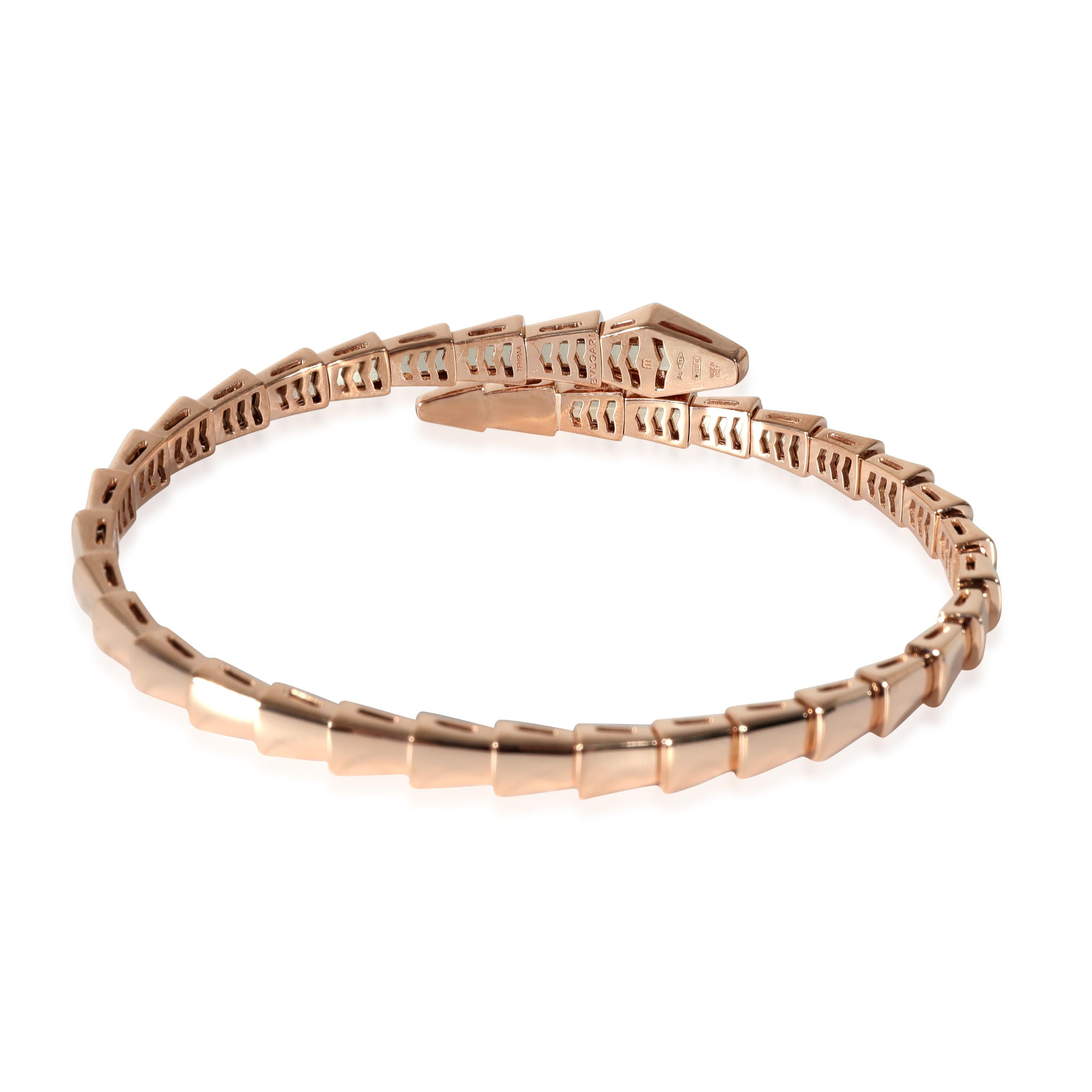 BVLGARI Serpenti Bracelet in 18k Rose Gold 0.47 CTW Size Medium

PRIMARY DETAILS
SKU: 130892
Listing Title: BVLGARI Serpenti Bracelet in 18k Rose Gold 0.47 CTW Size Medium
Condition Description: BVLGARI Serpenti collection has been a key part of the