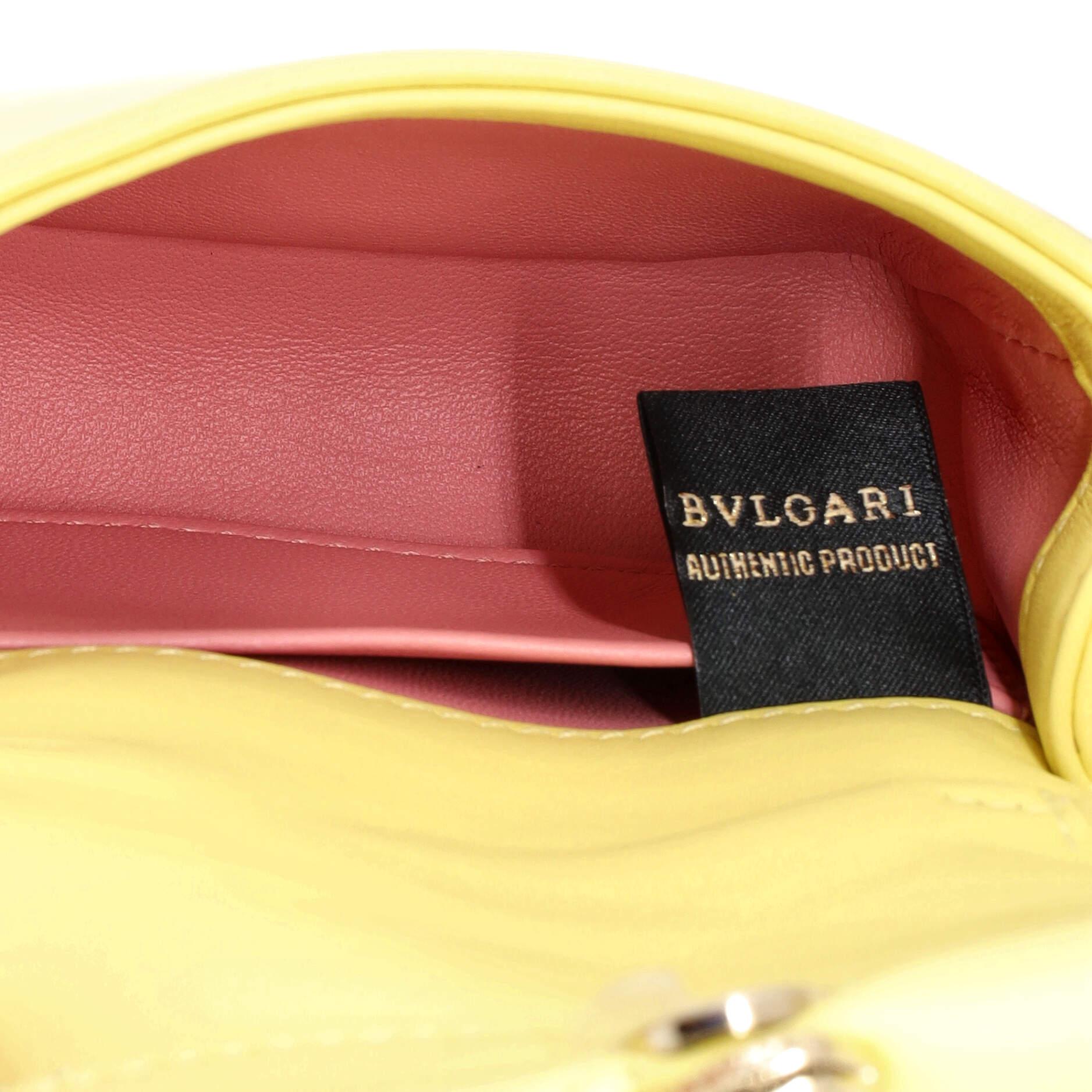 Bvlgari Serpenti Cabochon Shoulder Bag Diagonal Quilted Leather Micro 1