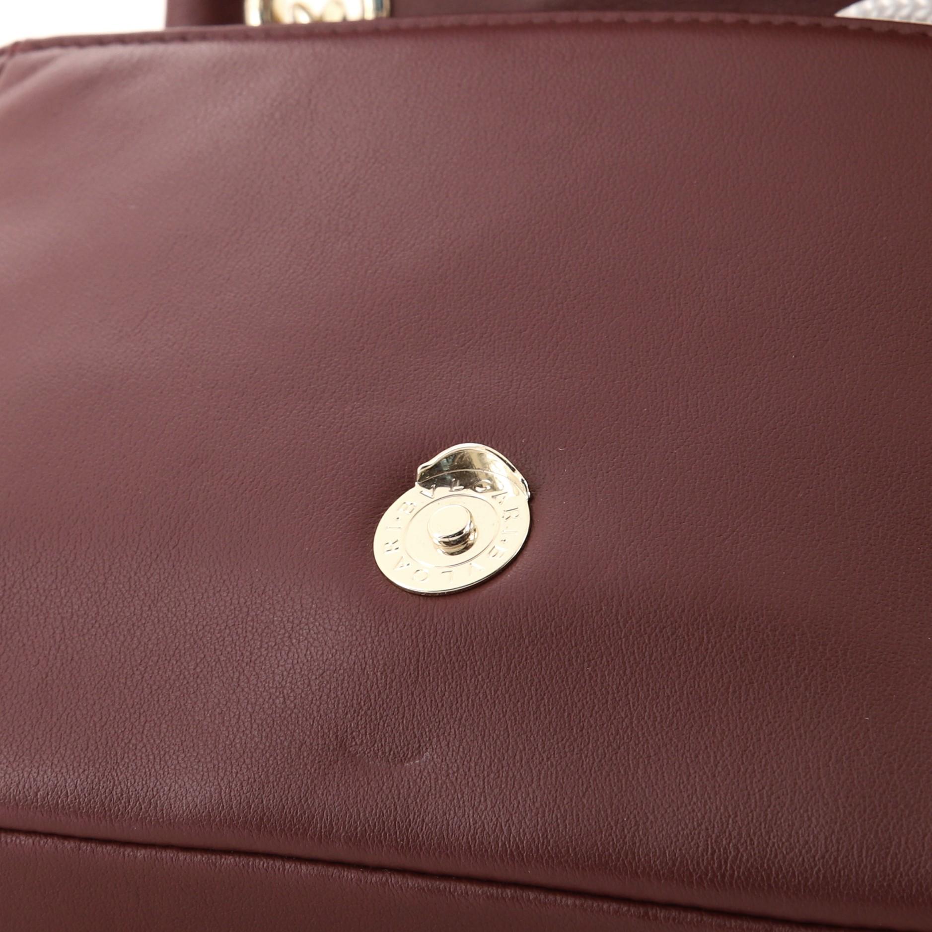 Bvlgari Serpenti Cabochon Umhängetasche Diagonal Gestepptes Leder 1
