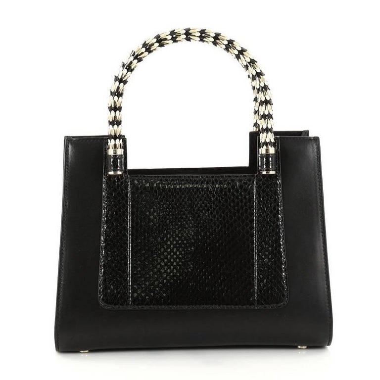 Bvlgari Serpenti Convertible Tote Leather and Python Small at 1stDibs