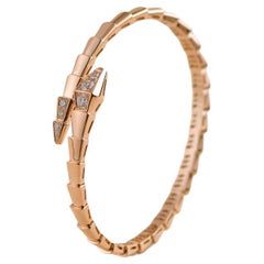 Bvlgari Serpenti Diamond 18k Rose Gold Bracelet Small Model Size Small