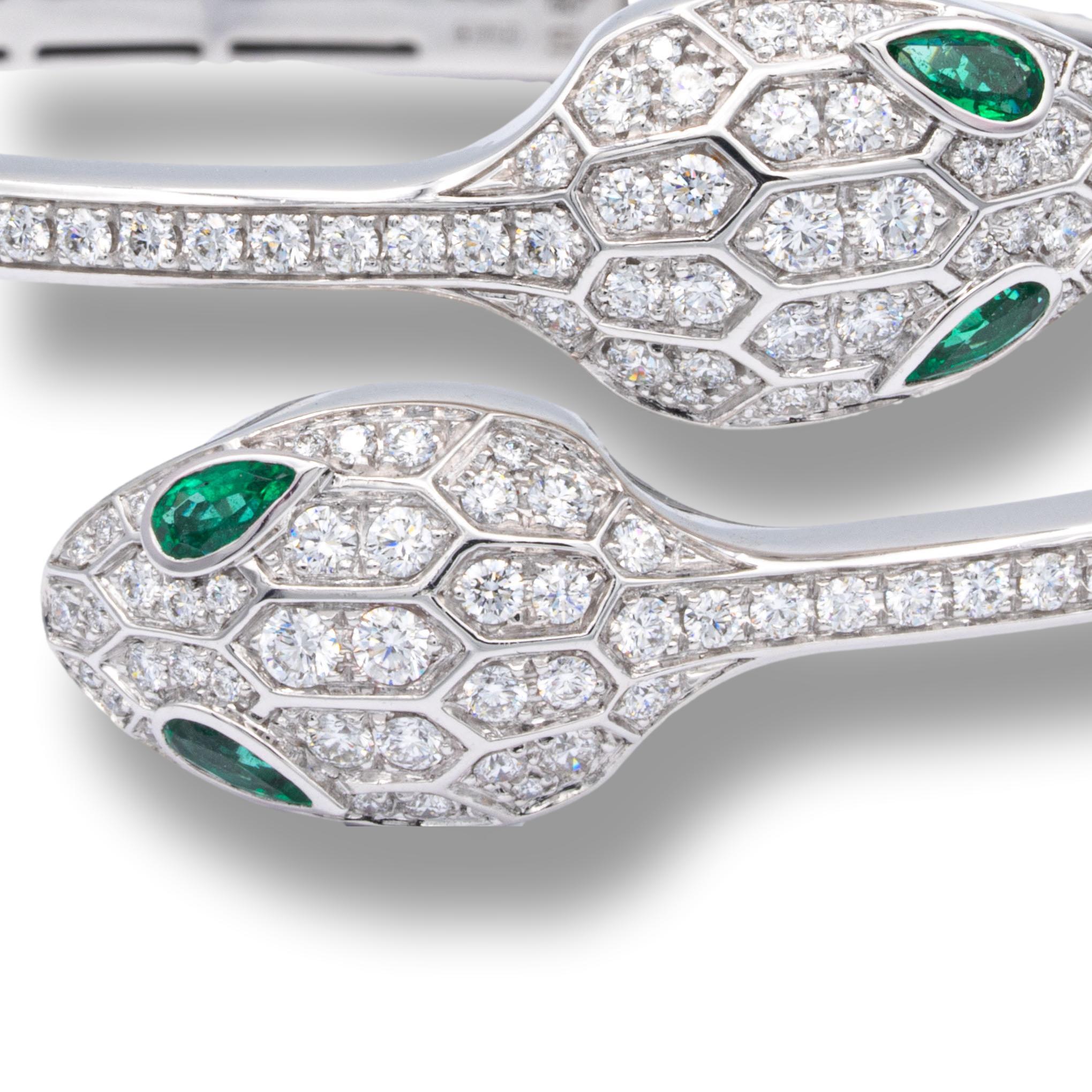 bulgari diamond and emerald eyes serpenti necklace price